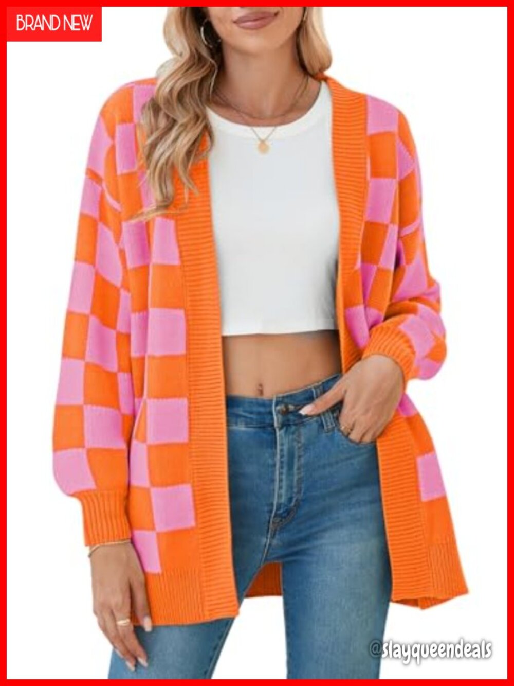 Oversized Ribbed Knit Open Front Cardigan Sweater with Pockets
